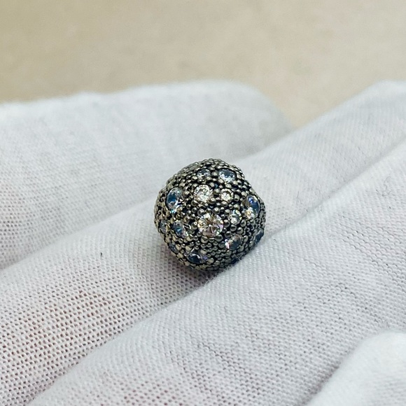 EUC Pandora 791286CZ Sterling Silver Cosmic Stars Clip w/ Clear Zirconia - Picture 6 of 11